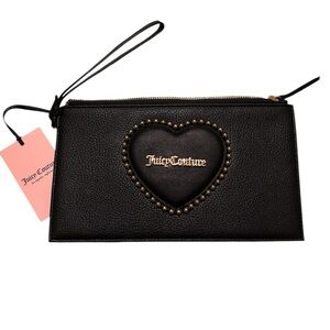 Juicy Couture “Love Never Dies” black wristlet with studs - NWT